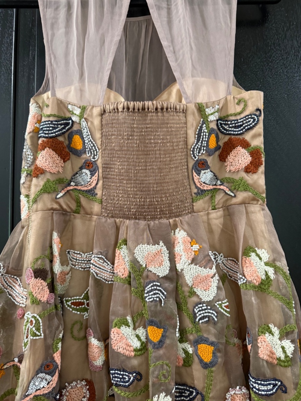 Anthropologie Moulinette Soeurs occasion dress 4 beaded & embroidered - Picture 7 of 9